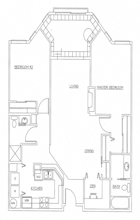 Unit G 2 Bed, 2 Bath